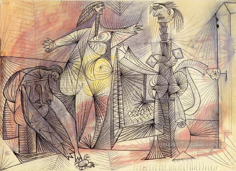 Baigneuses au crabe 1938 cubiste Pablo Picasso Peintures à l'huile